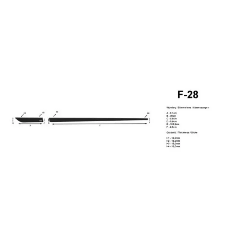 Bandouri laterale Kia Picanto II, an fabricatie 04.2011 - 03.2017, caroserie hatchback | F-28 Nu rata