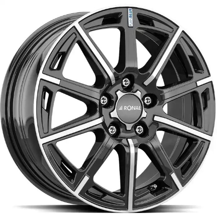 Jante aliaj RONAL R60 JET BLACK-FRONT CUT 6.5X16 5X112 CB:76 ET:50 Ofertă exclusivă