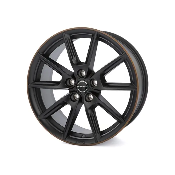 Cel mai vândut Jante aliaj BORBET LX18 BLACK MATT RIM COPPER 8X18 5X112 CB:57.1 ET:44