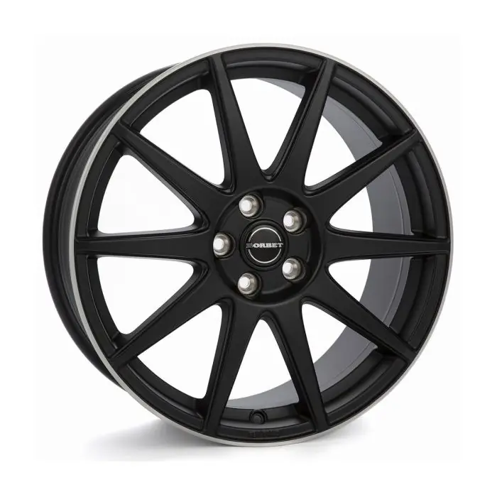 Premium Jante aliaj BORBET GTX BLACK MATT RIM SILVER 8X19 5X108 CB:72.5 ET:50