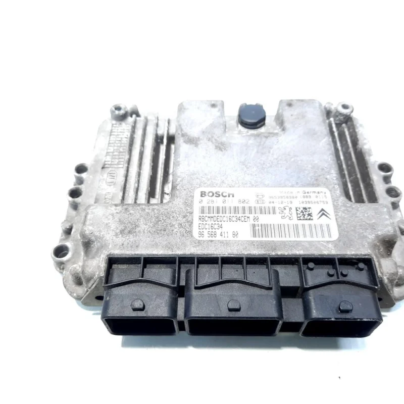 Cel mai vândut Calculator motor ECU, cod 9656841180, 0281011802, Peugeot 307 sedan, 1.6 HDI, 9HX (idi:549699)