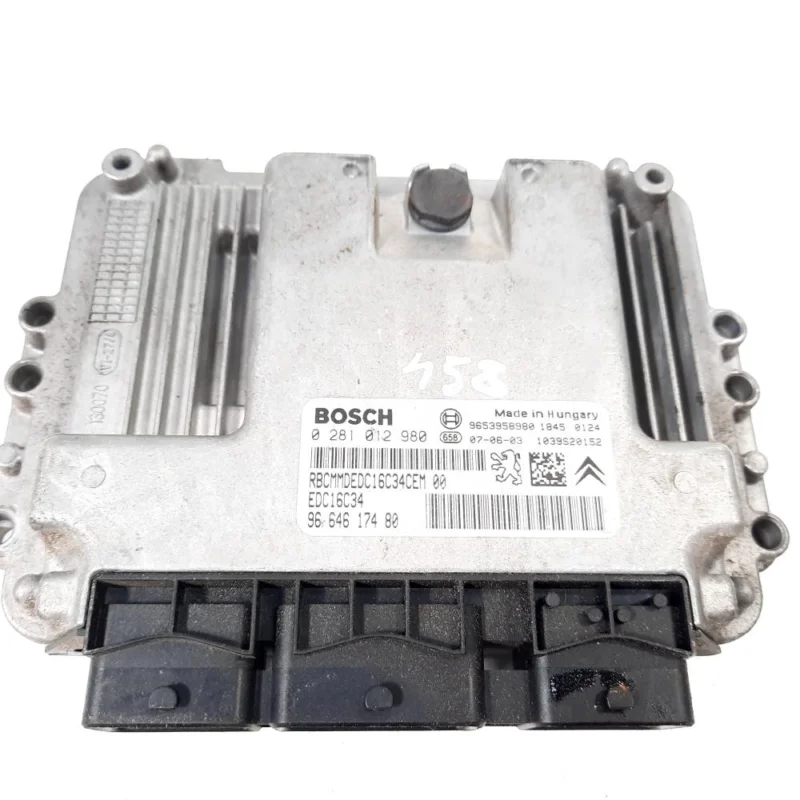 Calculator motor, cod 9653958980, 0281012980, Citroen Xsara Picasso, 1.6 HDI, 9HZ (idi:549948) Calitate înaltă