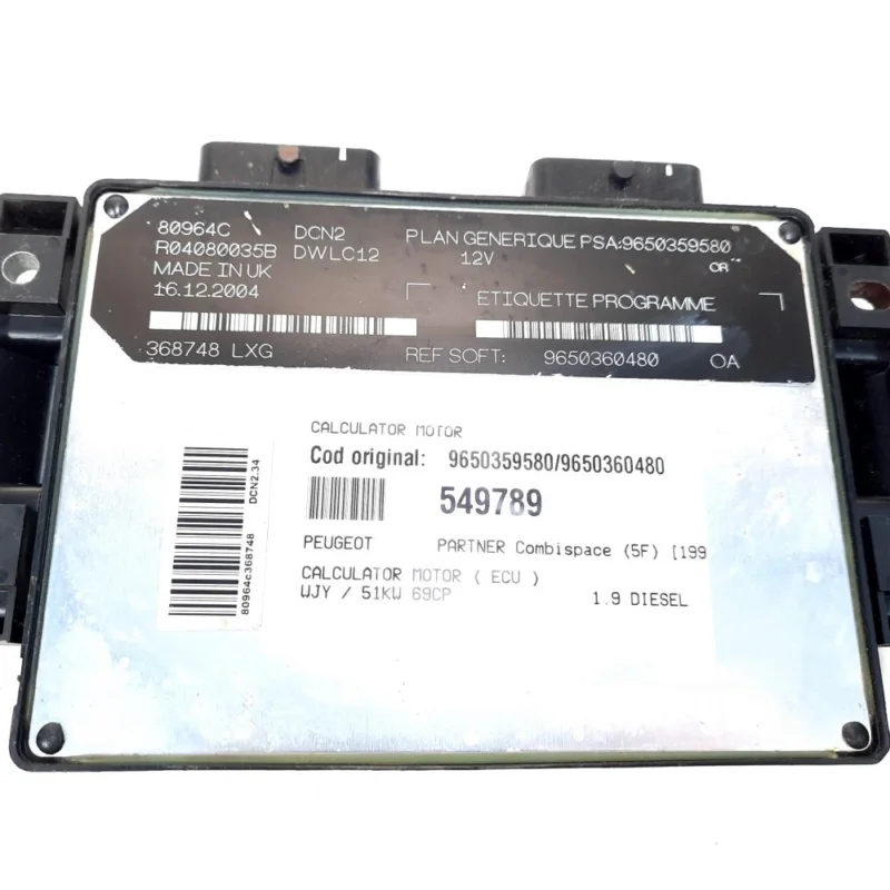 Calculator motor, cod 9650359580, 9650360480, Peugeot 206 Sedan, 1.9 diesel, WJY (idi:549789) Popular