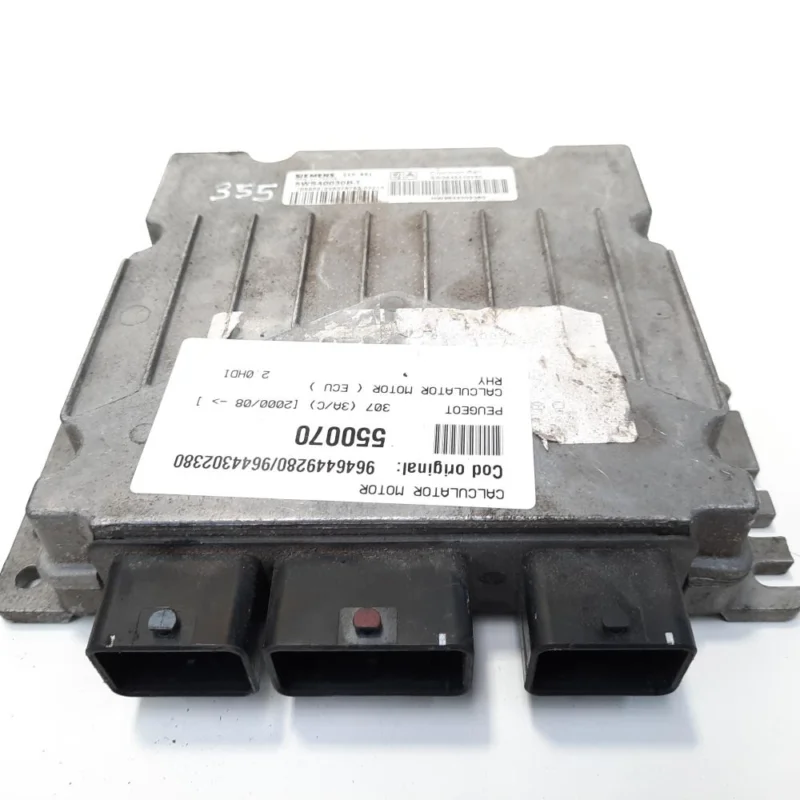 Calculator motor, cod 9646449280, 9644302380, Citroen C5 (I), 2.0 HDI, RHY (idi:550070) Ultima șansă