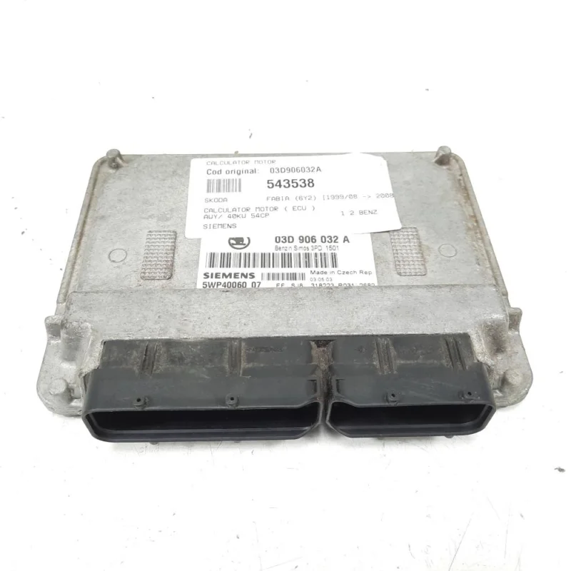 Preț mic Calculator motor Siemens, cod 03D906032A, Skoda Fabia 1 Combi (6Y5), 1.2 benz, AWY (idi:543538)