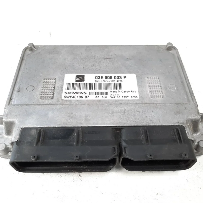 Calculator motor Siemens, cod 03E906033P, Seat Ibiza 4 (6L1) 1.2 benz, AZQ (pr:110747) Cel mai vândut