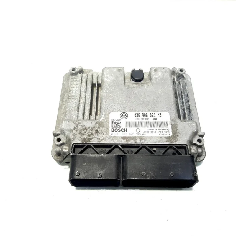 Calculator motor, cod 03G906021HB, 0281013606, Seat Altea XL (5P5, 5P8), 1.9 TDI, BLS (idi:527094) Doar azi