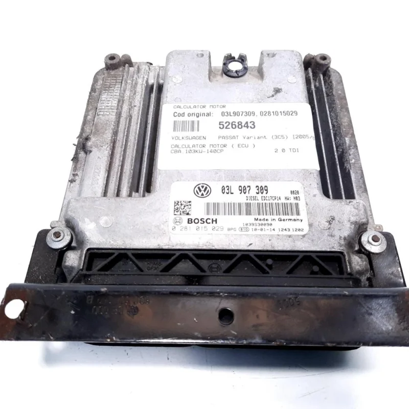 Calculator motor, cod 03L907309, 0281015029, Vw Passat Variant (3C5) 2.0 TDI, CBA (id:526843) Retur gratuit