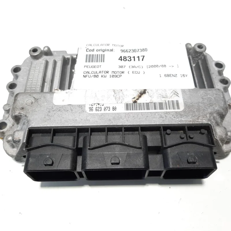 Calculator motor, cod 9662307380, Peugeot, 1.6 16V benz, NFU (idi:483117) Retur ușor