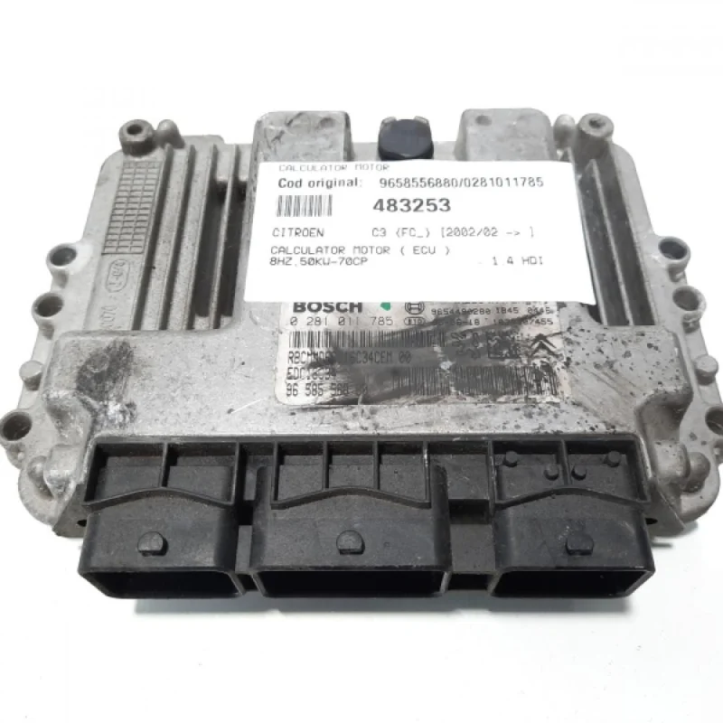 Calculator motor, cod 9658556880, 0281011785, Peugeot, 1.4 HDI, 8HZ (idi:483253) Cel mai vândut