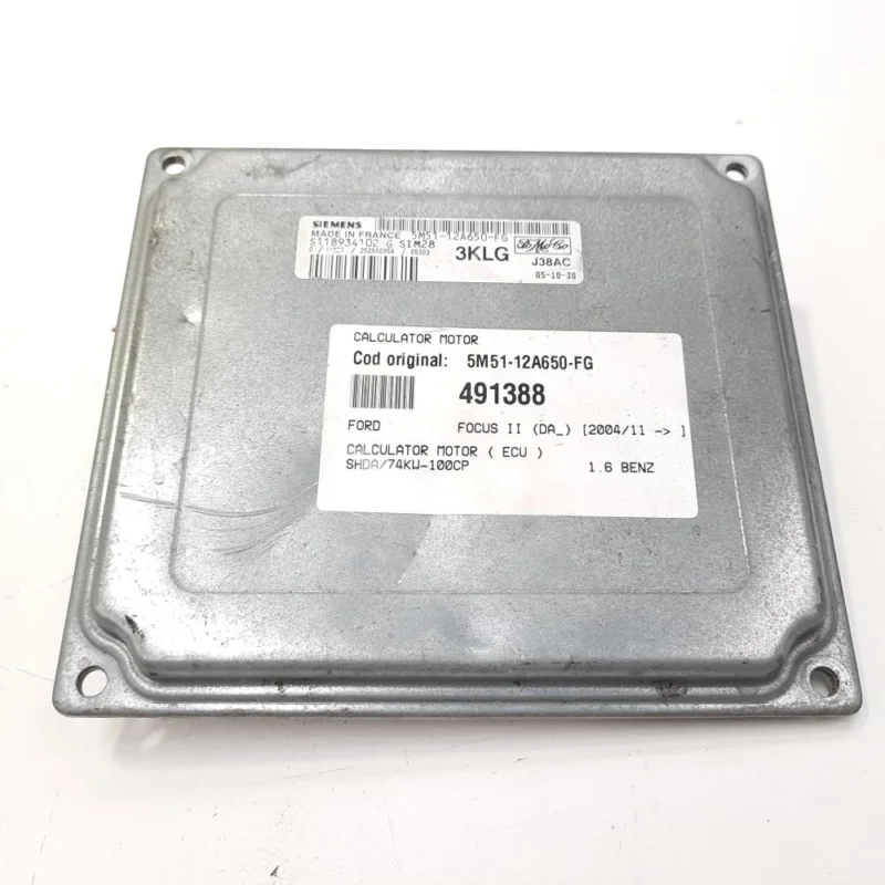 Cumpărături sigure Calculator motor, cod 5M51-12A650-FG, Ford Focus 2 Combi (DA), 1.6 benz, SHDA (idi:491388)