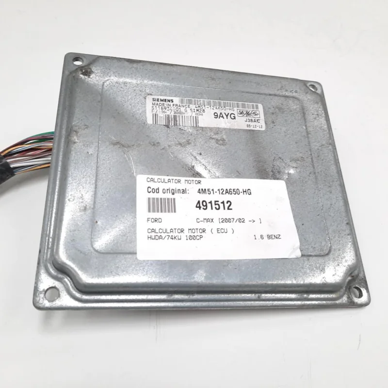 Calculator motor, cod 4M51-12A650-HG, Ford C-Max 1, 1.6 benz, HWDA (id:491512) Livrare expres