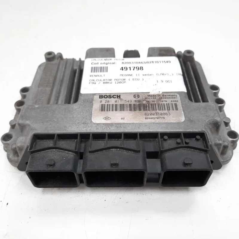 Retur gratuit Calculator motor, cod 8200310863, 0281011549, Renault Megane 2 Sedan, 1.9 DCI, F9Q (id:491798)