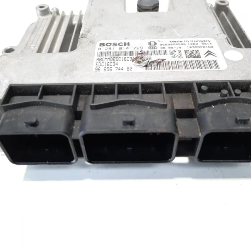 Calculator motor Bosch, cod 9665674480, 0281014729, Peugeot 5008, 1.6 HDI, 9H01, 9HZ (idi:483496) Disponibil imediat