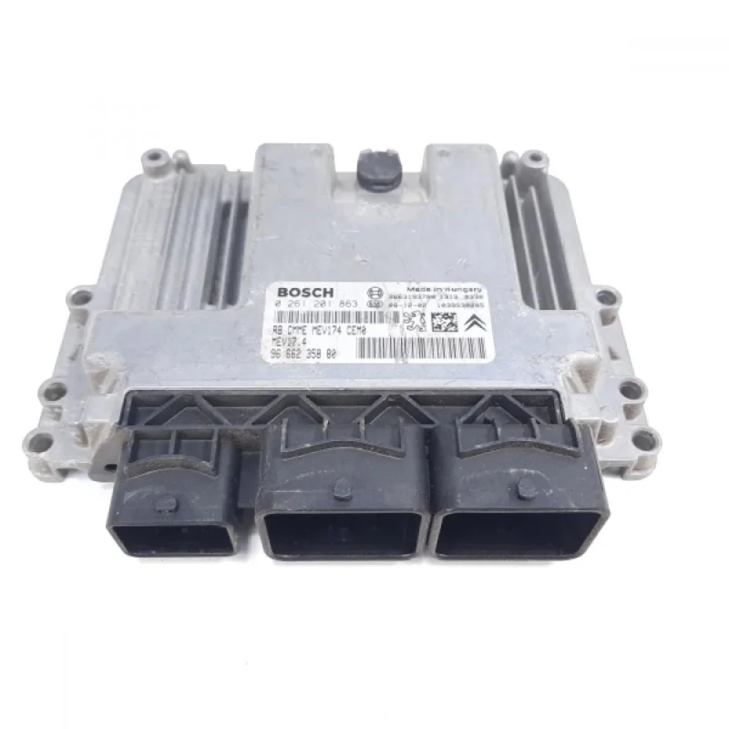 Calculator motor, cod 9666235880, 0261201863, Peugeot 207 (WA), 1.6 HDI, 9HX (idi:483715) Ofertă exclusivă