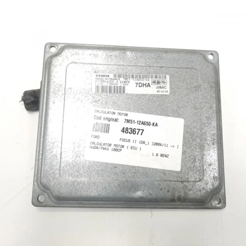 Calculator motor, cod 7M51-12A650-KA, Ford Focus 2 (DA) 1.6 B, HWDA (id:483677) Premium
