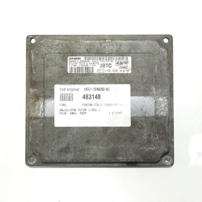 Cumpărături sigure Calculator motor, cod 4S61-12A650-NC, Ford Fusion (JU) 1.4 B, FXJA (id:483148)