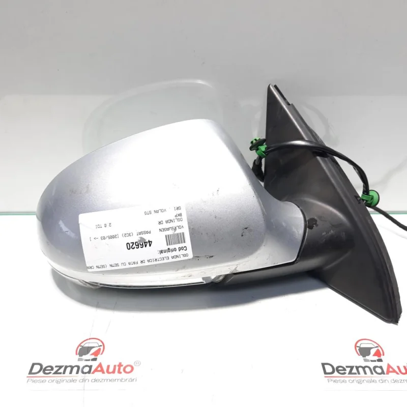 Oglinda electrica dreapta fata cu semnalizare, Vw Passat (3C2) [Fabr 2005-2010] (id:446620) Retur ușor