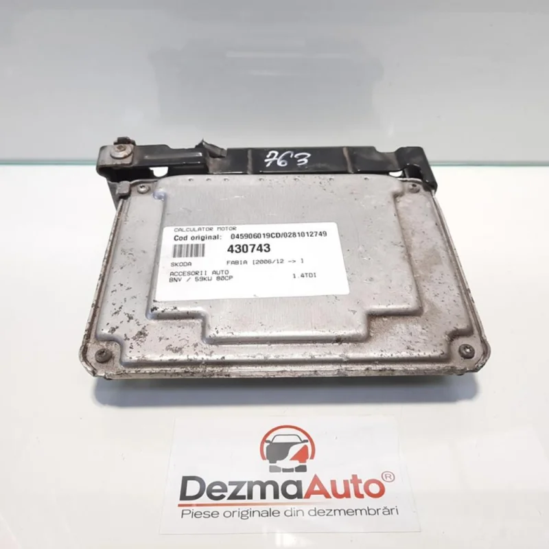 Calculator motor, Skoda Fabia 2 Combi (5J, 545) [Fabr 2007-2014] 1.4 tdi, BNV, 045906019CD, 0281012749 Preț redus